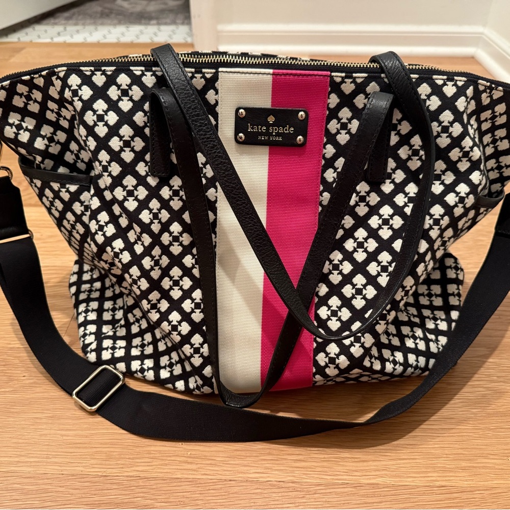 NWOT - Kate Spade Black and Pink Geometric Tote or diaper bag